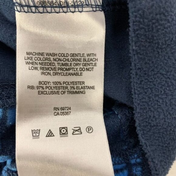 Columbia Womens Small Half-Zip Fleece Pullover Blue Geometric Pattern Polyester - Picture 5 of 9